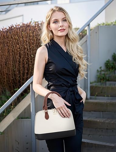 Miniatura 7 de LOVEVOOK Bolso para Mujer Pequeño Bolsos Cruzados Clásico Doble Cremallera Asa Superior Bolso Satchel Tipo Cúpula