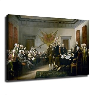 The Declaration of Independence American History Poster Modern Aesthetic Picture Wall Art Home Office Decoration Painting Holiday Gift (24×36inch-Unframed)