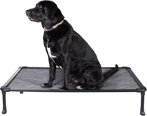Veehoo - Cama elevada para perros a prueba de masticación. Cuna fresca y elevada para mascotas. Con estructura de aluminio inoxidable y con tela de