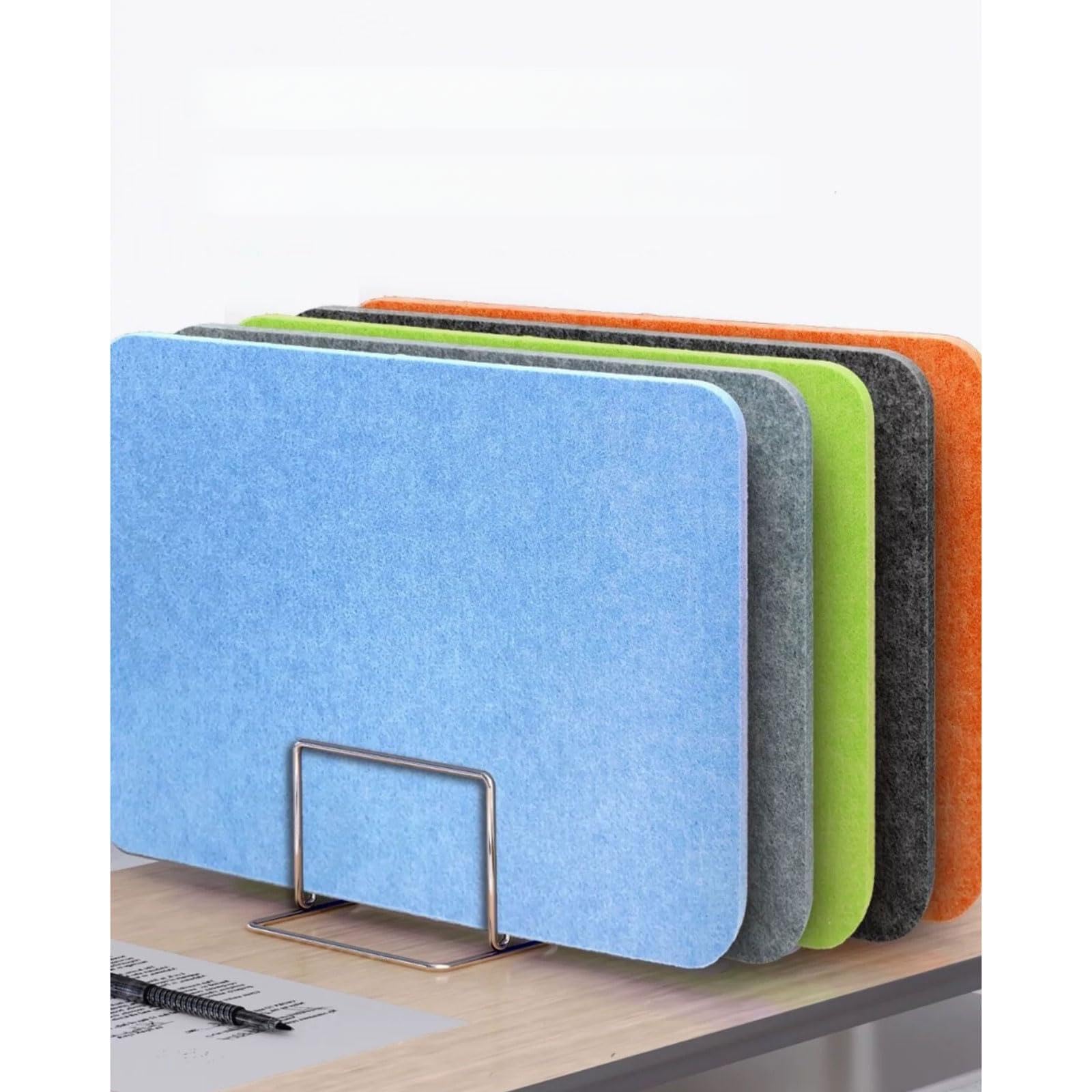 HJYCLFAZU Desk Divider Panel with Acoustic Felt Screen Freestanding Privacy Partition for Noise Reduction in Classroom or Office