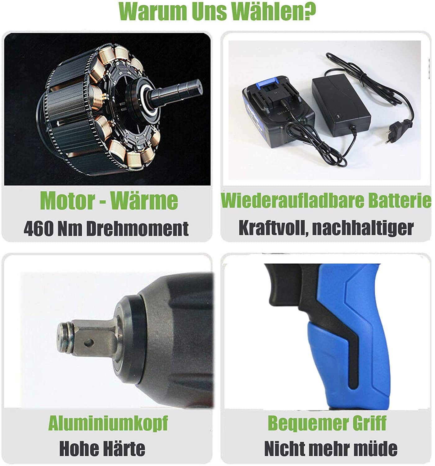Avvitatore ad impulso elettrico senza spazzole, riparazione auto dado pistola 420 N.M cacciavite avvitatore a percussione ad alta coppia