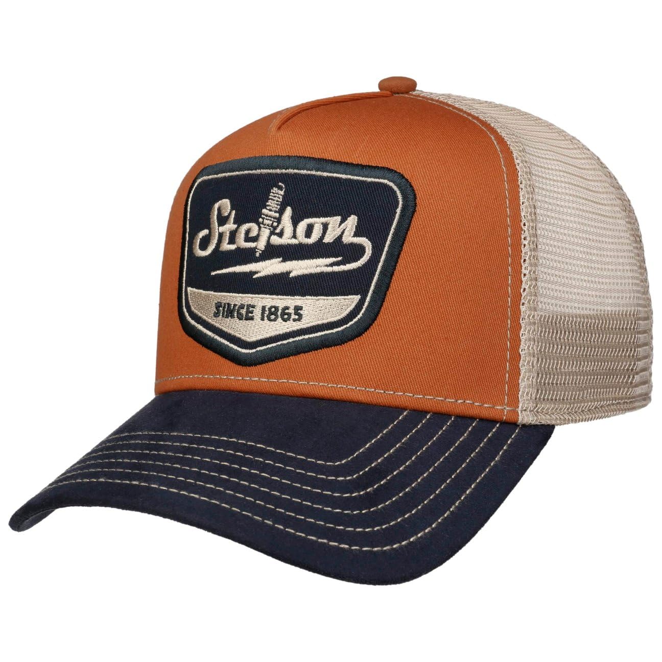 Stetson Cappellino Trucker Spark Plug Small Donna/Bambini - cap Berretto Baseball Mesh Snapback, con Visiera, Visiera Estate/Inverno