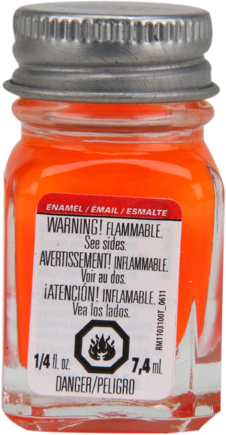 Testor Corp. Orange Fluorescent Enamel Paint Testors 1/4 Oz