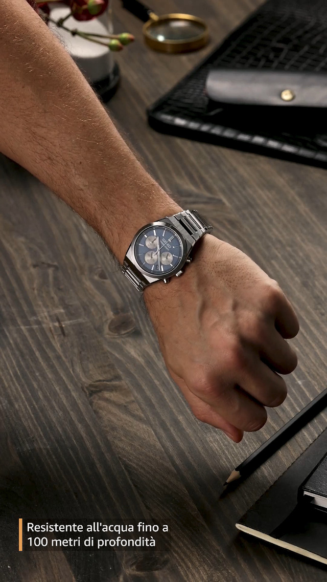 Seiko Orologio Analogico Al Quarzo Con Cinturino In Acciaio Inossidabile E Vetro Zaffiro Antigraffio 43879367
