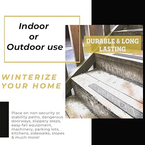 Miniatura 7 de GripStrip S - Paquete de 8 peldaños antideslizantes, color negro (32 x 2 pulgadas), tiras antideslizantes para exteriores, tiras de tracción de