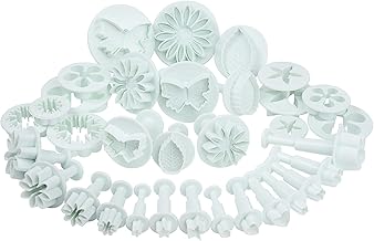 LIHAO 33PCS Cake Decooratig Set Fondant Molds Fondant Cake Plunger Cutters Cookie Cutters Sugarcraft Cake Decorating Deluxe Great Combination (10 Sets,33 pcs)