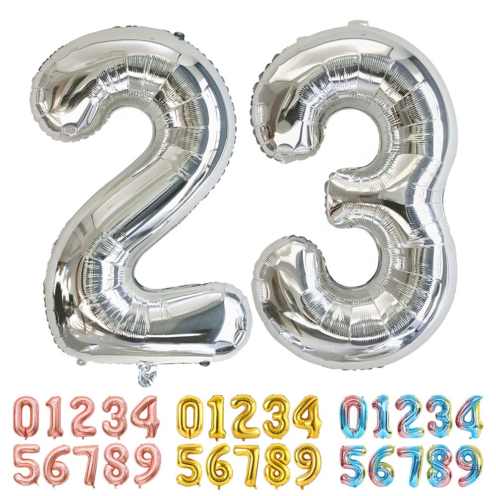 Foil Globo Número 5 Azul 40" (101cm), Inflable Helio o aire, Gigante Numeros 0-9, 10-19, 20-29, 30-100, Grande Globos Decoración para La Boda Aniversario y Cumpleaños Fiestas — view 462