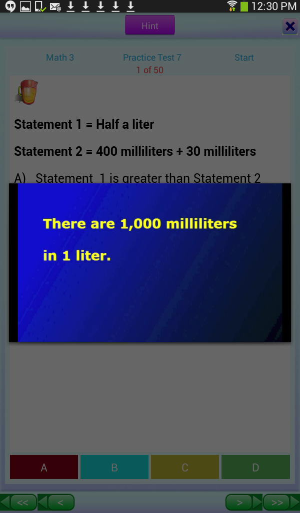 Grade 3 Math Practice Tests with Video Hints - App on Amazon Appstore
