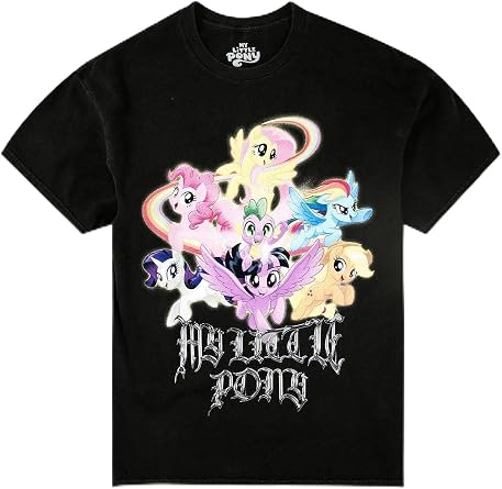 Hot Topic My Little Pony Group T-Shirt Black MD