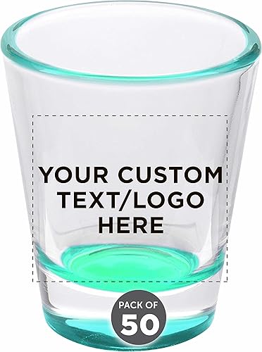 Vasos de chupito personalizados de 1.75 onzas, juego de 50, paquete personalizado a granel, ideal para recuerdos de boda, decoraciones de despedida