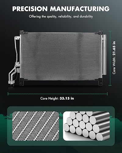 Vista 375 de SCITOO Aire acondicionado condensador compatible con Chevrolet, para modelos GMC - Silverado 2500 HD 2015-2019 - Sierra 2500 HD 2015-2019 - 6.0L