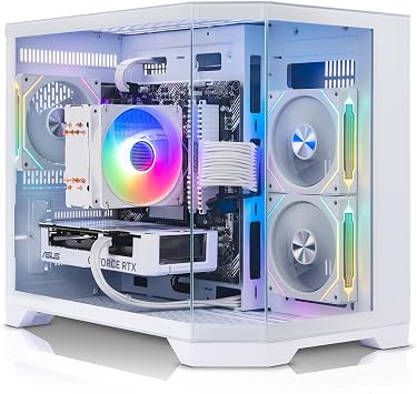 ADMI Gaming PC - Intel Core i5 14400F - NVIDIA RTX 5060 Ti 16GB GDDR7-16GB DDR4-1TB NVMe - WIFI - Mars RGB Panoramic Case White - Windows 11