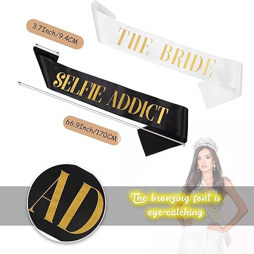 Miniatura 4 de LEIFIDE Paquete de 10 bandas para novia y dama de honor, regalos divertidos de equipo, decoraciones para mujer, novia, dama de honor, suministros de