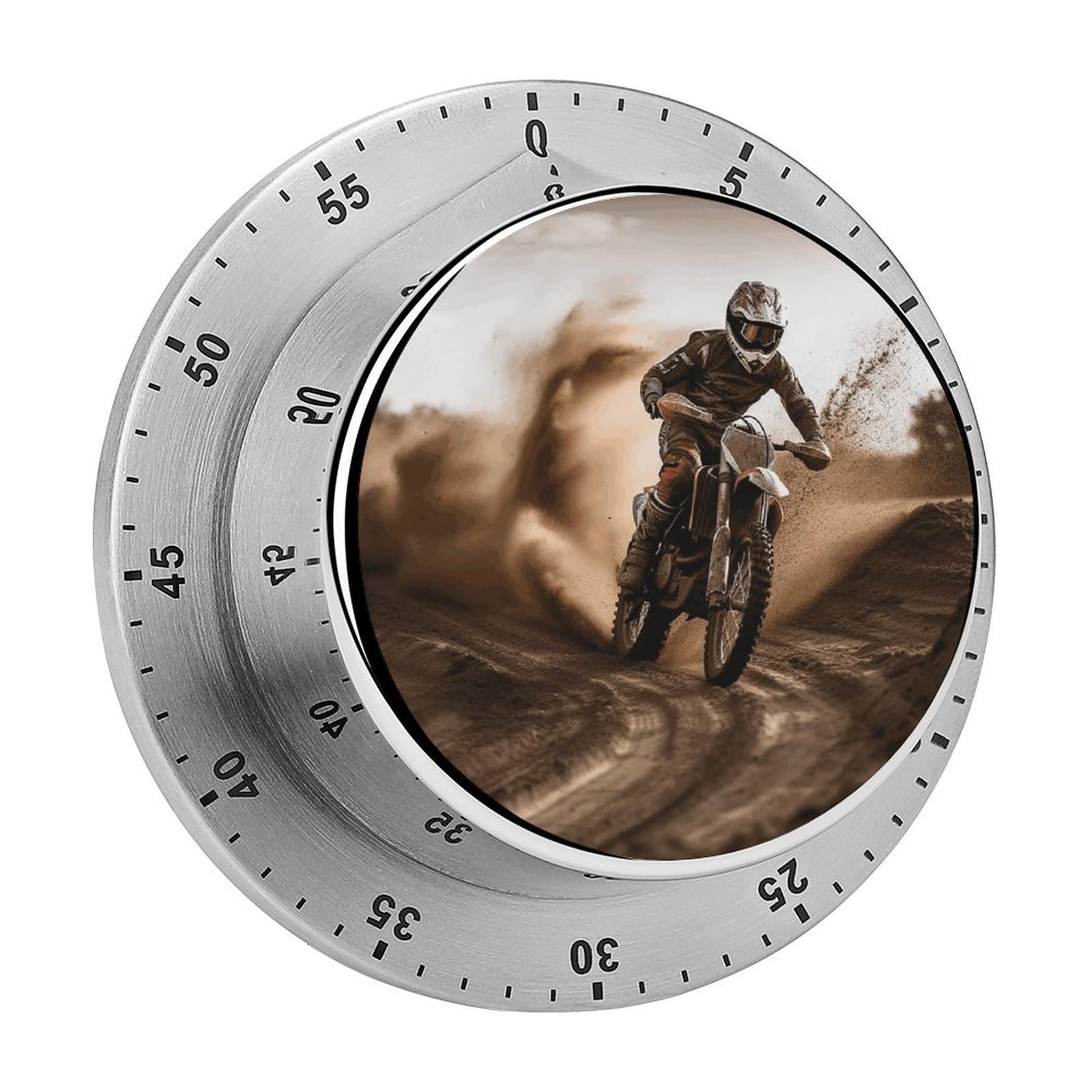 Motocross Timers Adsorbable Stainless Steel Kitchen Timer Loud 60 Minute Visual Timer Portable Manual Countdown Timers Alarm Clock Time Management Tool for Home Work