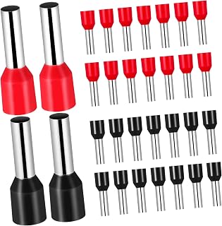 FUNOMOCYA 200Piezas Kit Cables Conectores de Crimpado de Negros Instalación Alta Conductividad y Resistencia al Desgaste