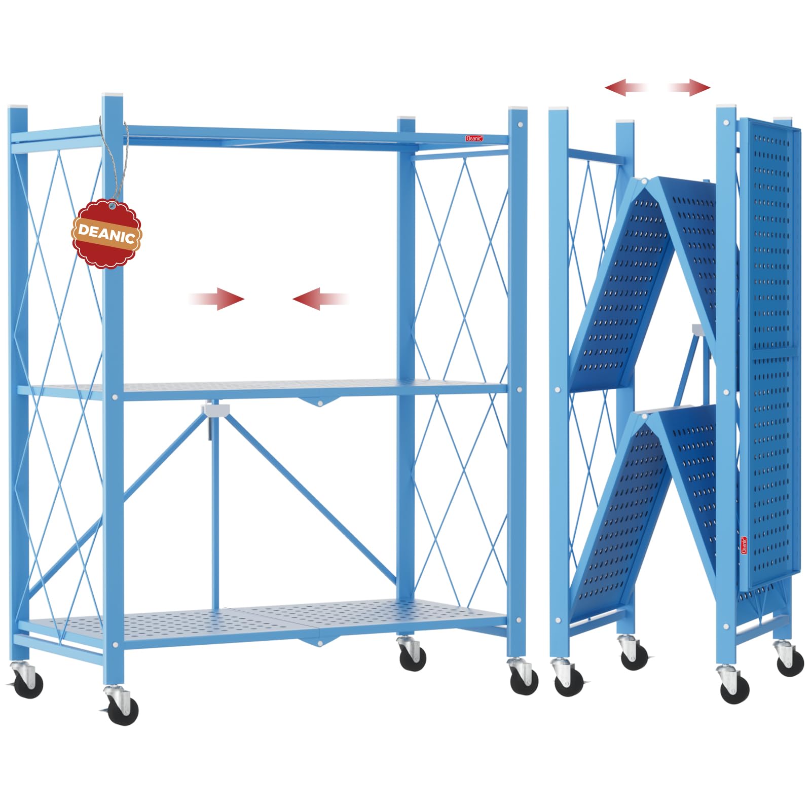 DEANIC Foldable 3-Tier Cart