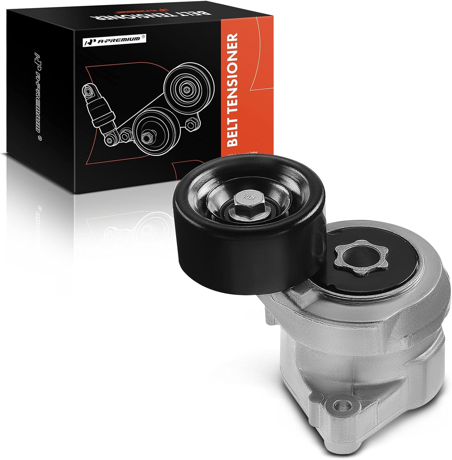 A-Premium Belt Tensioner Assembly with Pulley Compatible with Honda Accord 2008-2012, Crosstour 2012-2015 & Acura TSX 2009-2014, 2.4L, Replace# 31170R40A01, 31170RLFJ01