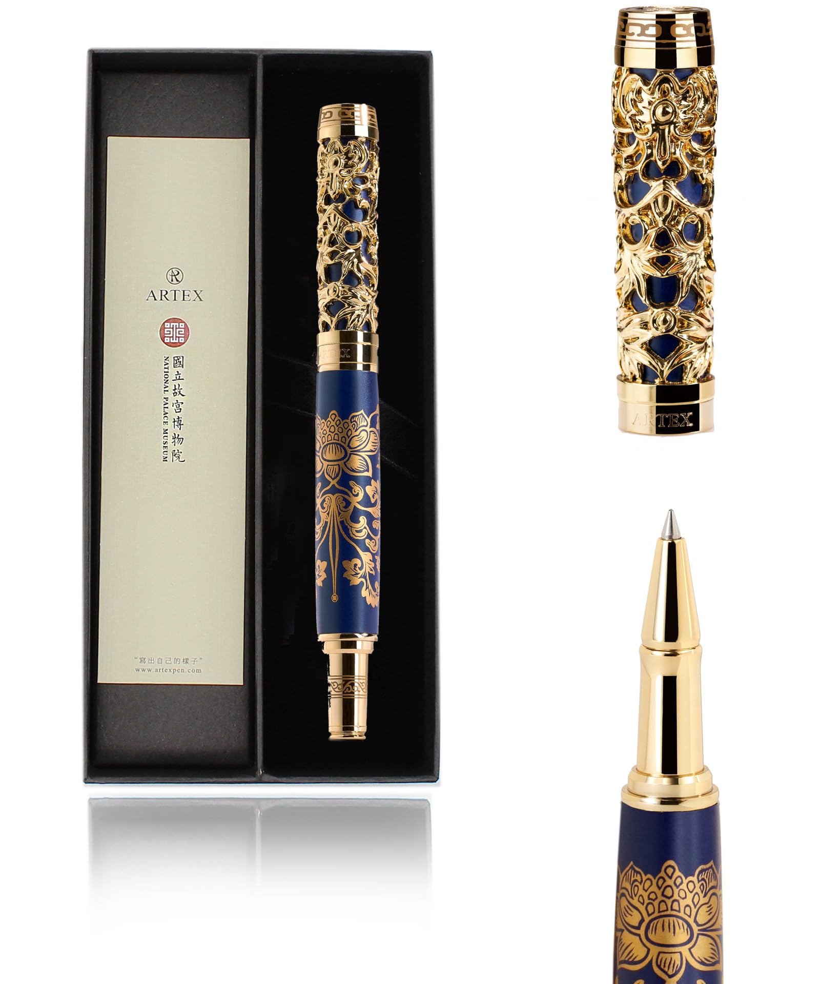 ARTEX Executive Rollerball Pen-Museum Collections-Crafting Timeless Beauty-Luxury Pen Gift Office Desk Decor German SCHMIDT refill Solid Metal Texture