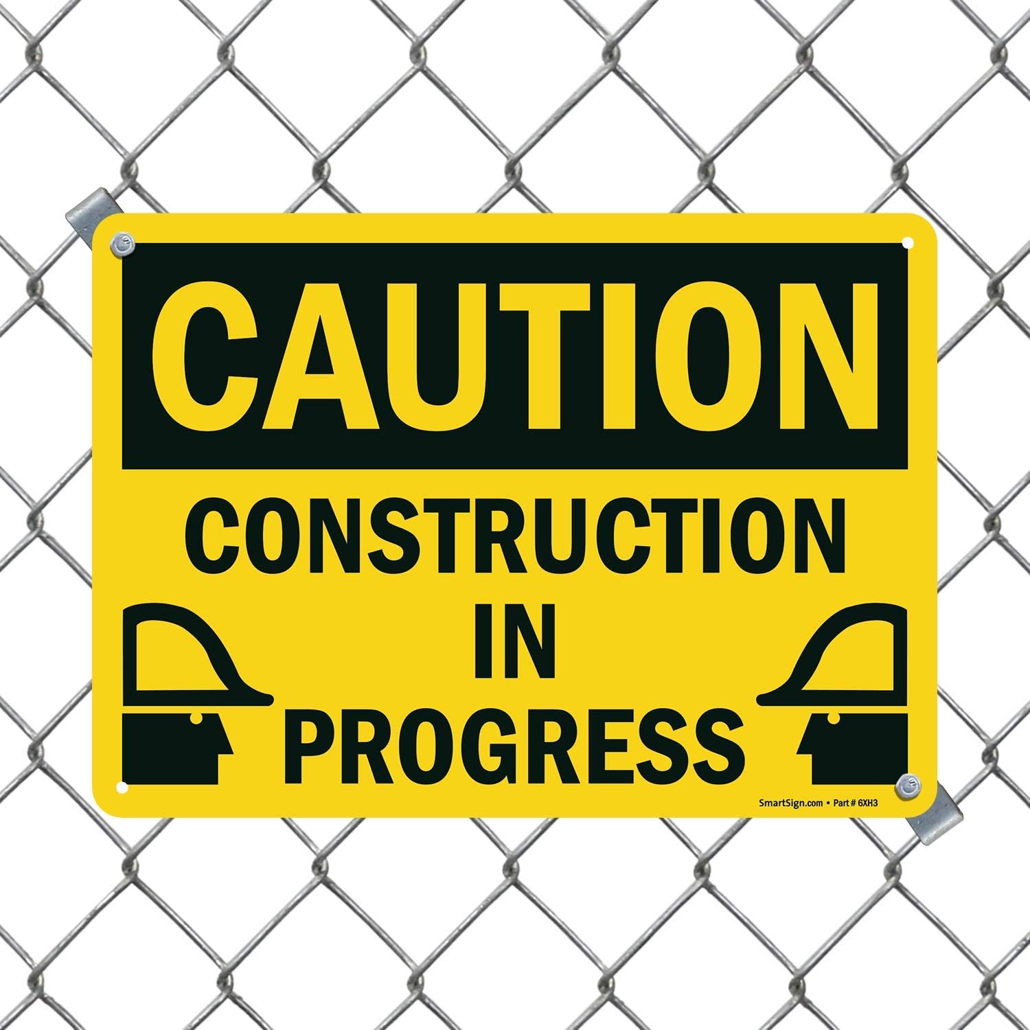 SmartSign "Caution - Construction In Progress" Sign | 10" x 14" Plastic