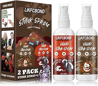 Stink Spray Extra Strong, 2 PCS Novelty Funny Stinky Spray, Halloween Joke Prank Stink Spray, Ultimate Funny Prank Party Stink Spray (Stink & Skunk, 50 ML*2)
