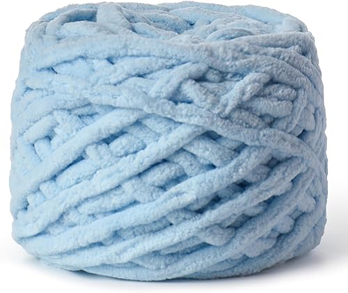 Vista 46 de Paquete de 3 hilos gruesos de felpilla de felpa de 3.53 onzas (49.2 yardas), hilo de terciopelo esponjoso para tejer y hacer ganchillo, hilos de 3