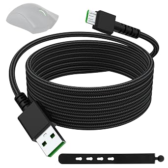 Zosvoses Mouse Charging Cable Compatible with Razer Viper Ultimate, Naga Pro, DeathAdder V2 Pro, Basilisk Ultimate Gaming Mouse, 5.9ft