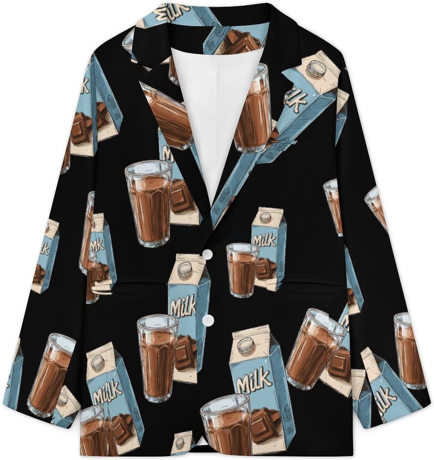 Chocolate Milk Suits Blazer for Men Buttons Jacket Coat Business 6X-Large