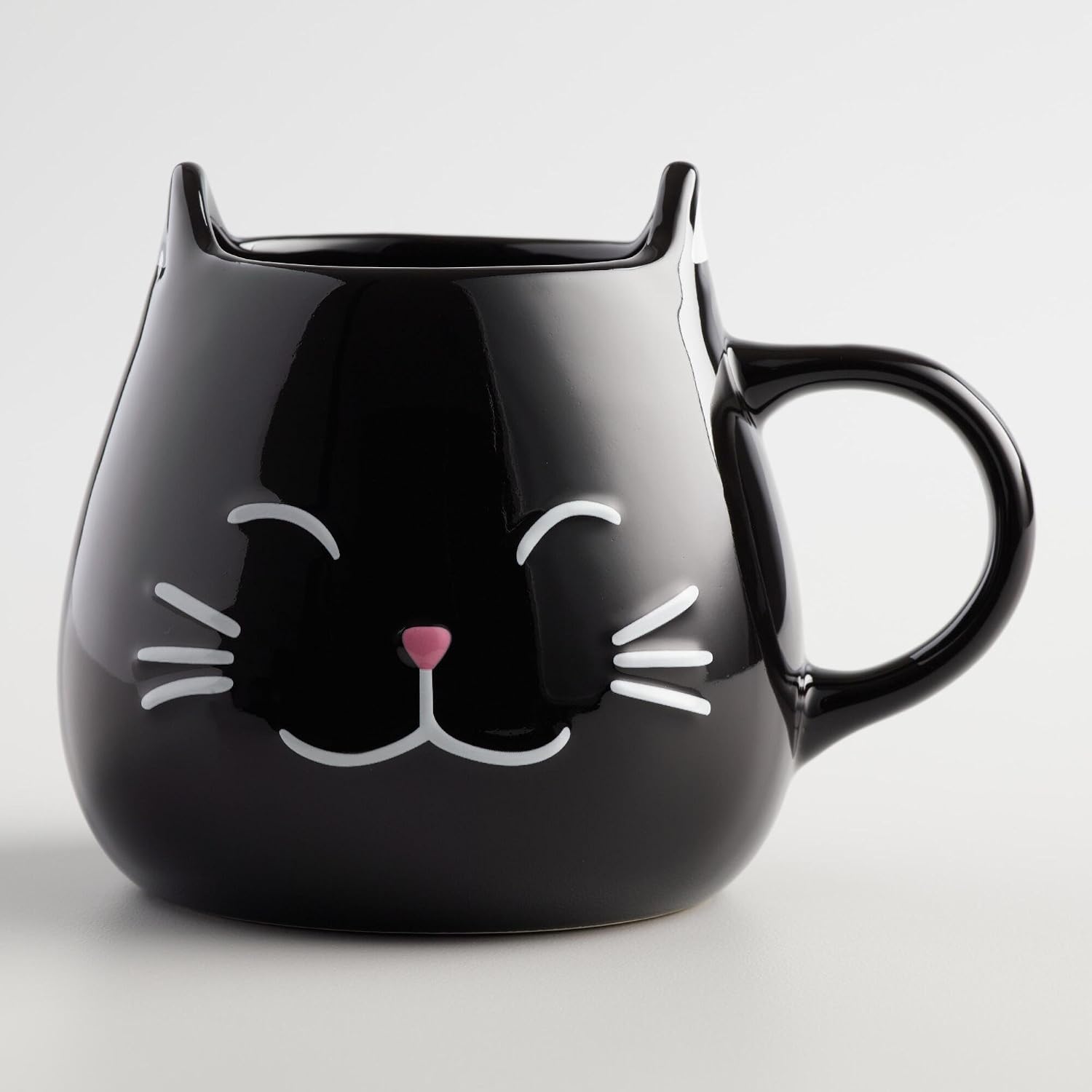 Free Shipping Offer Black Cat Coffee Mug with Ears and Paw Print Inside - 17 Oz Hot Deals Black Cat Coffee Mug with Ears and Paw Print Inside - 17 Oz