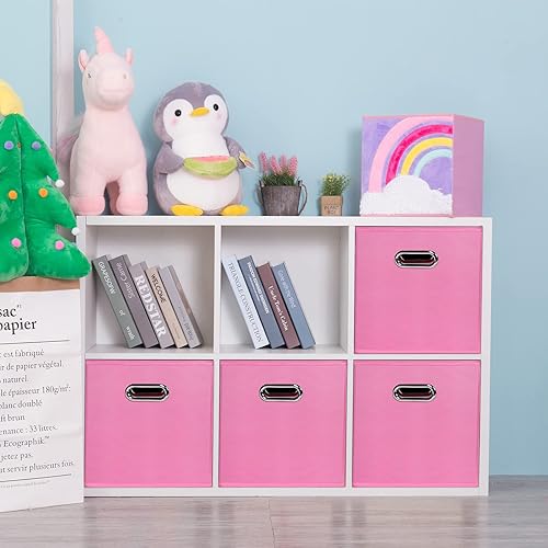 Miniatura 4 de Cubos de almacenamiento de tela, organizador de cubos de tela con asa, cubos plegables para almacenamiento de tela o accesorios, 11 x 11 x 11
