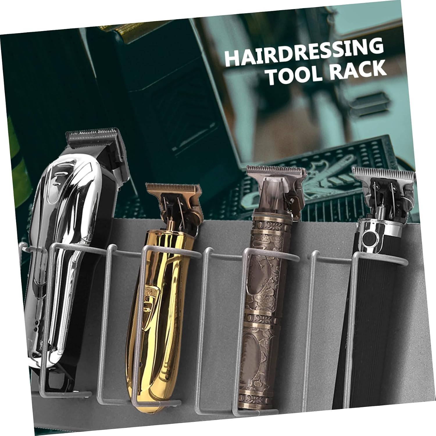 Professional Hair Salon Clipper Hanger Stainless Steel Hair Clipper Holder Barber Tool Organizer