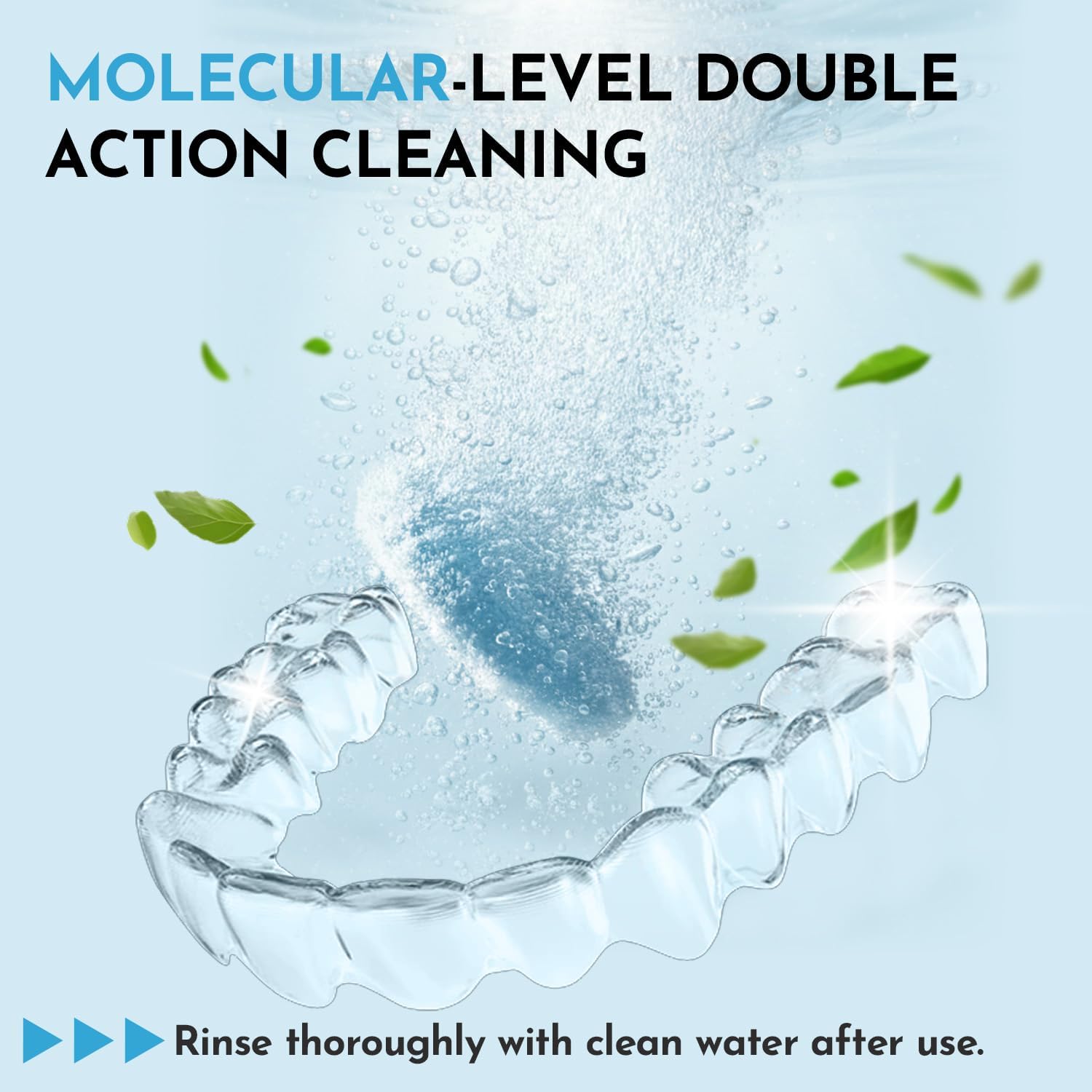 Ultrasonic Glasses Cleaner Tablets, 30 Pcs Retainer Cleaner Tablets, Professional Cleaning for Glasses, Retainers, Dentures & Jewelry, Suitable for All Ultrasonic Machine, Removes Stains & Odors image 4