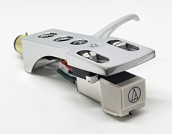 Cartridge, conical Stylus, needle with mounting bolts and Chrome Headshell for Technics SL-D1, SL-D1K, SL-D2, SL-D202, SL-D205, SL-D2K, SL-1400, SL-1401, SL-1410, SL-1500, SL-1510