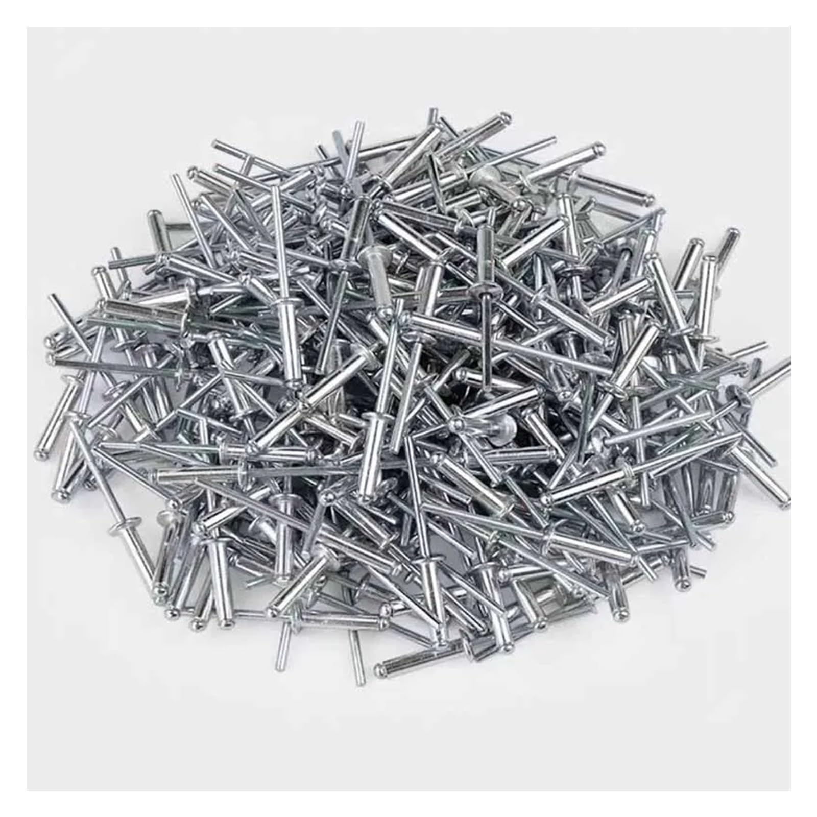 Rivets Aveugles en Aluminium Rivets à tête ronde 304 M3,2 M4 M5 M6 Pop, adaptés aux plaques d'aluminium et échappements âme en acier, lot de 50(M4X12mm)
