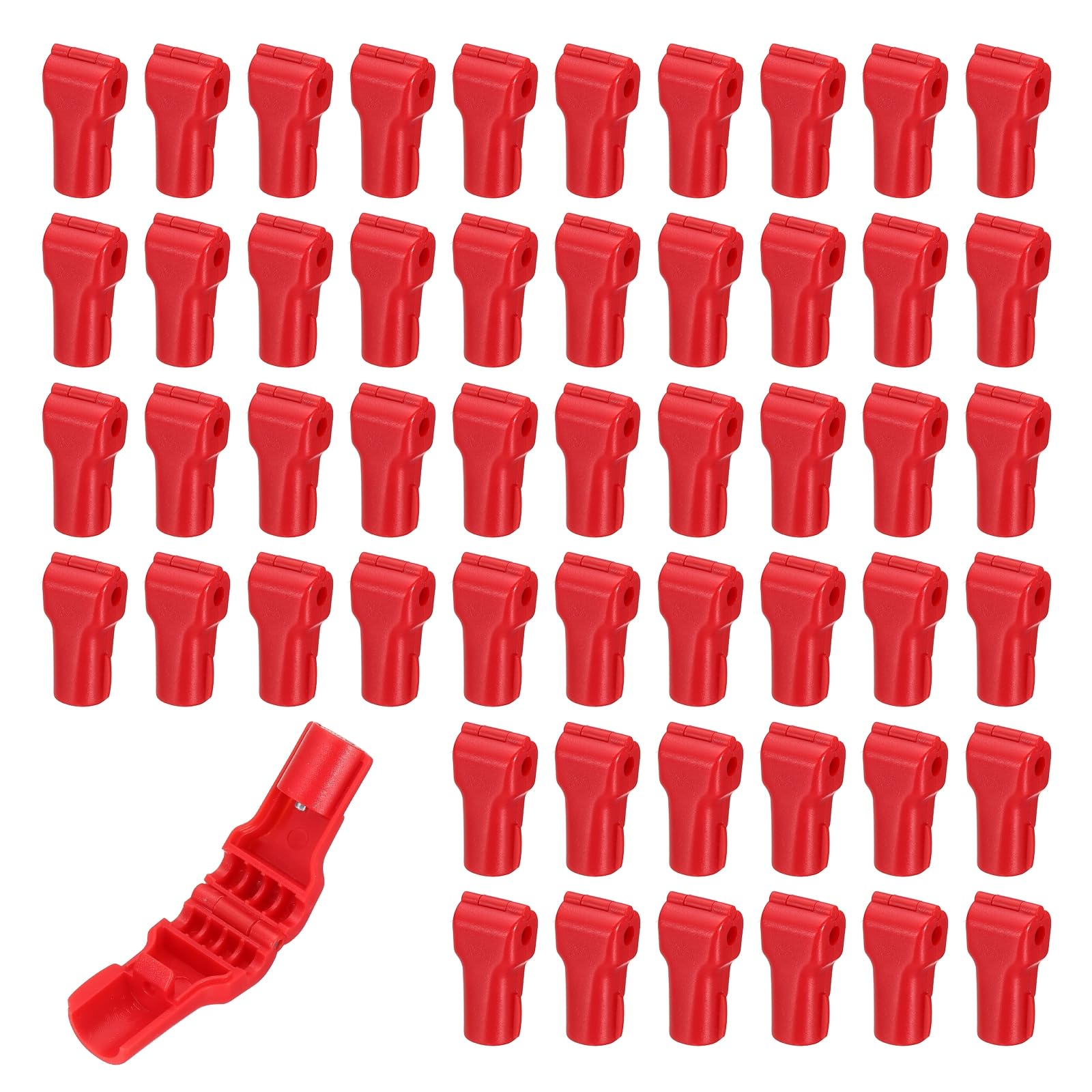 PATIKIL Hook Locks Stop Locks, (5mm, Red) (100 Pcs), Plastic Magnet Security Anti-Theft Pegboard Display Hook, Suit for - Retail Store/Supermarket/Shopping Center