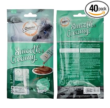 Gnawlers DogsNCats Smooth Creamy Treat for Cats with Chicken & Liver Flavour- Wet Treat 4 in 1 x 15g ( Pack of 10 x 60g ) Newly Launched