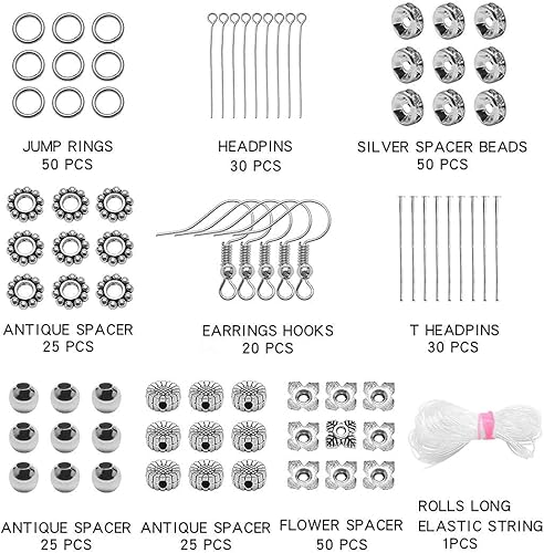 Miniatura 3 de Kit de cuentas de vidrio para hacer joyas, 0.315 in, imitación de jade natural, pulseras de jade  Cuentas de cristal para hacer pulseras, aretes,