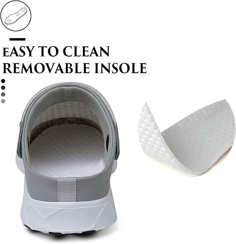 Vista 5 de SAGUARO - Zapatos de jardín de secado rápido para hombre y mujer, ligeros y transpirables. Zuecos de jardinería, sandalias de agua y malla