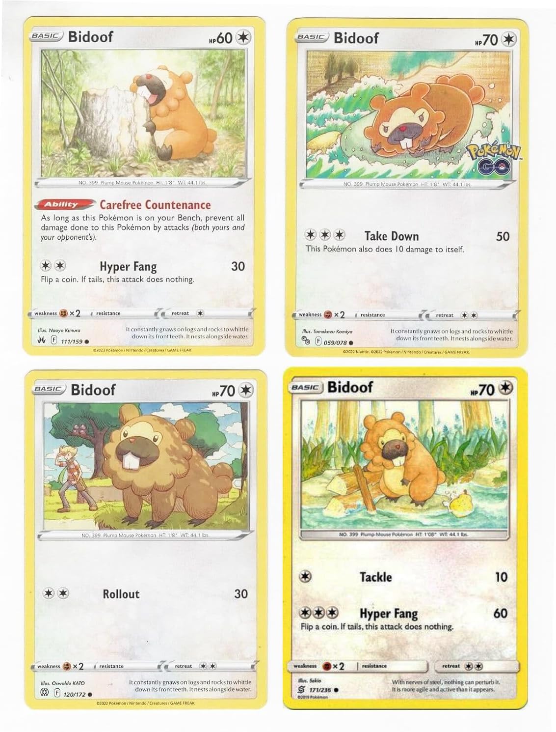 Pokemon Pikachu Riolu Bidoof - Crown Zenith - 9 Card Panoramic Set - Galarian Gallery - GG26 - GG34