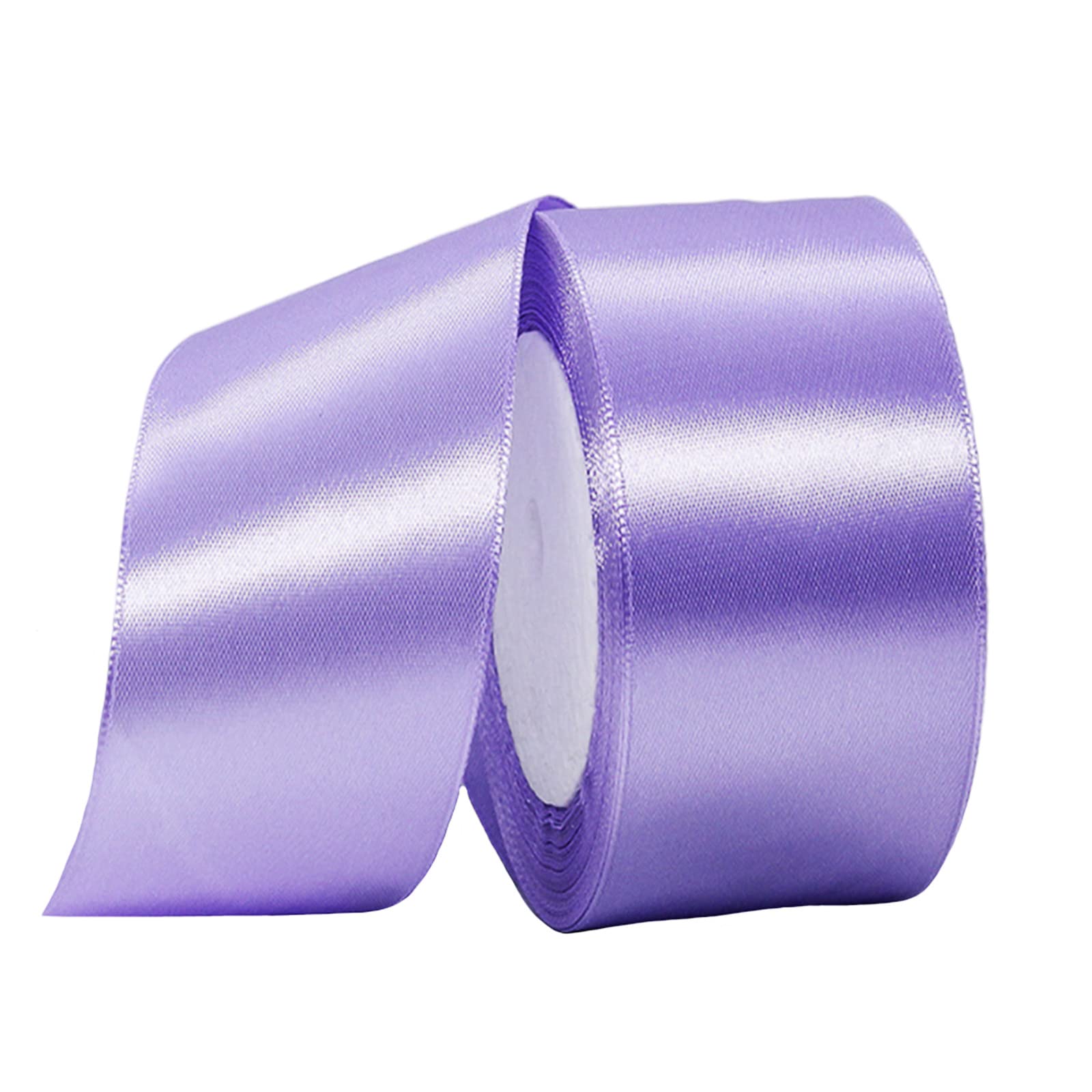 50mm Wide White Ribbon Thick Wedding Car Ribbon 22m, 2 inch Thick White Satin Ribbon for Gift Wrapping Wedding Car Christmas Birthday Cake Hair Bow Florist Bouquet Crafts Decorations — view 119