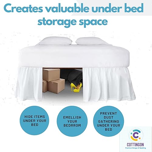 Miniatura 6 de Falda de cama con volantes con esquinas divididas y cobertura de 3 lados