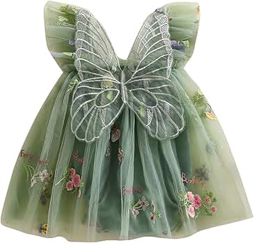 Amazon.com: Gaono Baby Girl Fairy Romper Dress Fly