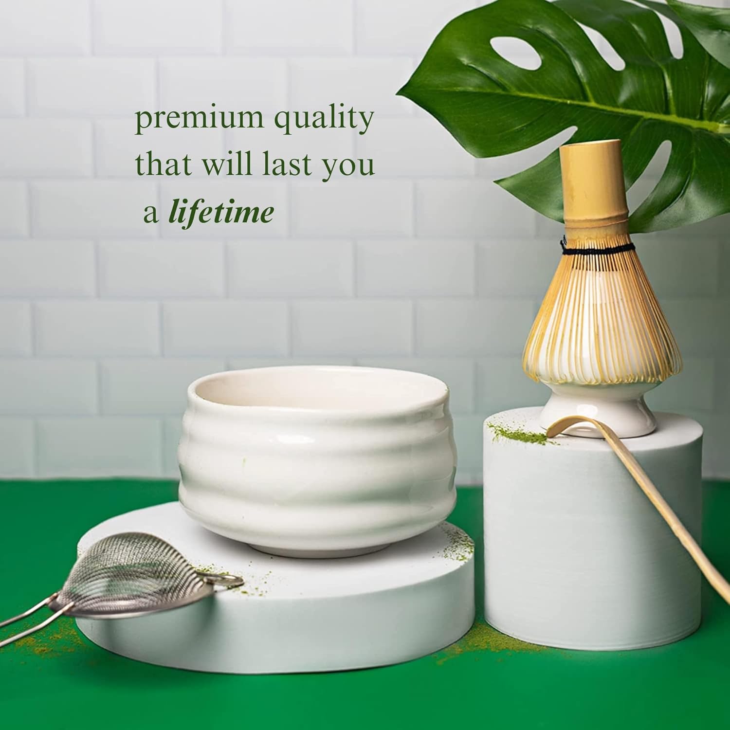 Set Da Tè Matcha Giapponese - 5 Pezzi (Frusta, Cucchiaio, Ciotola, Setaccio) - Foto 12