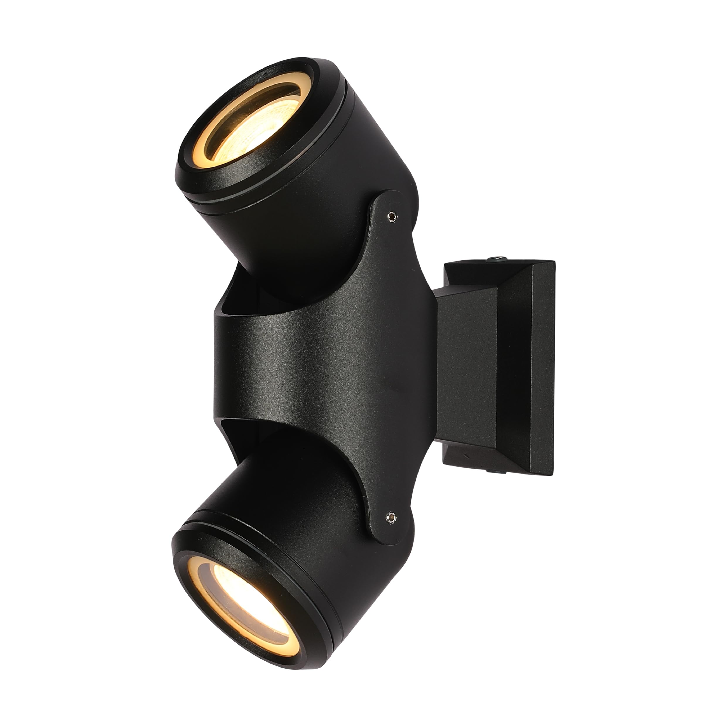 TEKLED Up Down Tiltable Black Outdoor Wall Light, 2 Lamp - Image 2