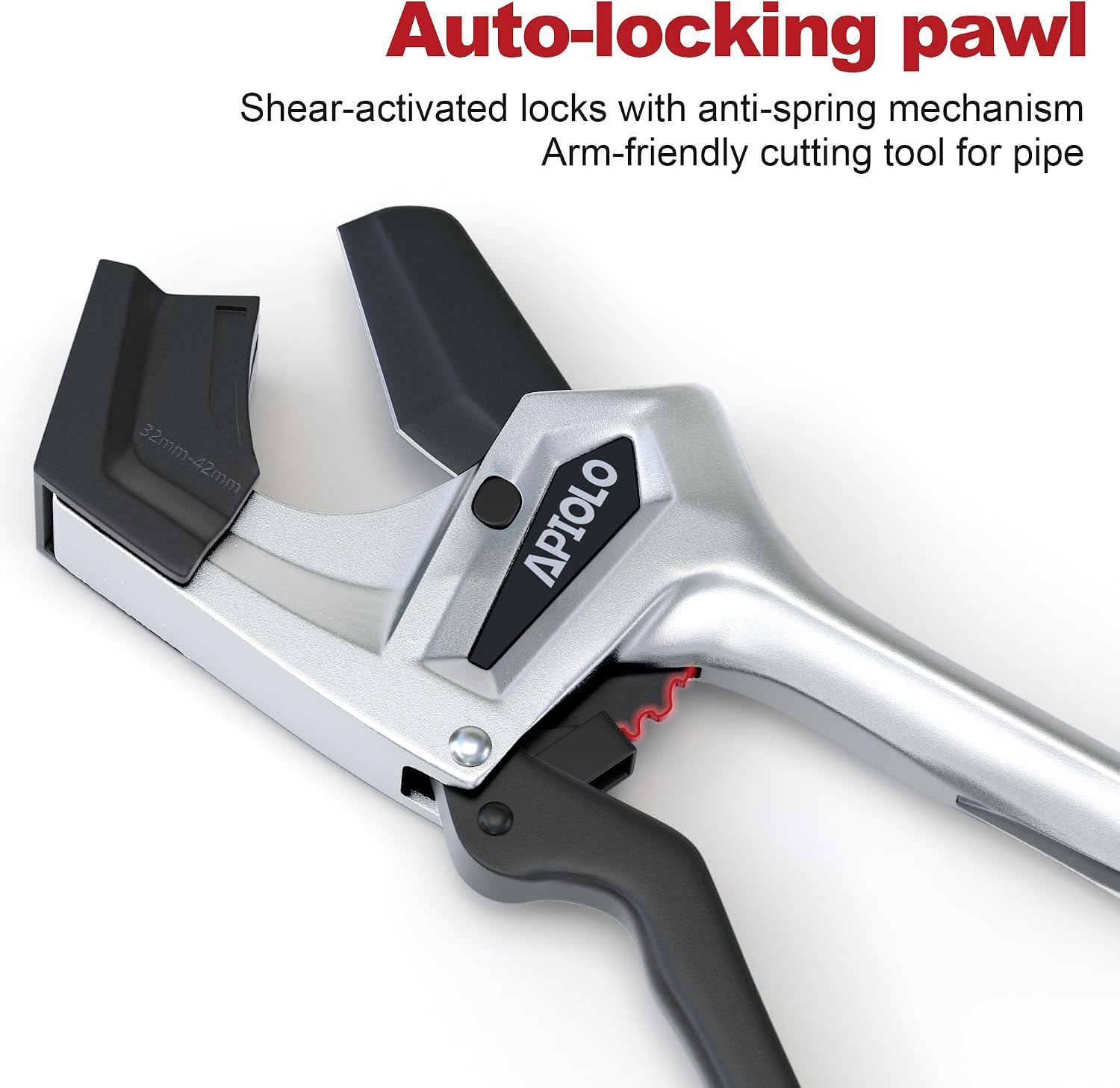 PVC Pipe Cutter - 2 Inch Heavy Duty, SK5 Manganese Steel Blade, Aluminum Body, One-Click Blade Replacement, 2 Free Spare Blades | High Value, Low Price
