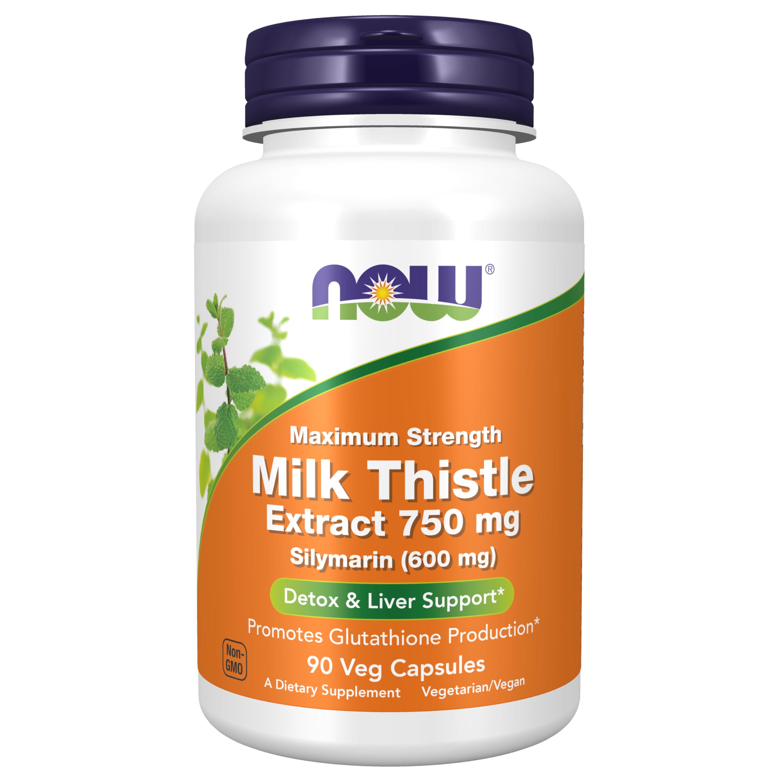 Foods Milk Thistle Extract 750 mg Silymarin (600 mg), Maximum Strength - 90 Veg Capsules