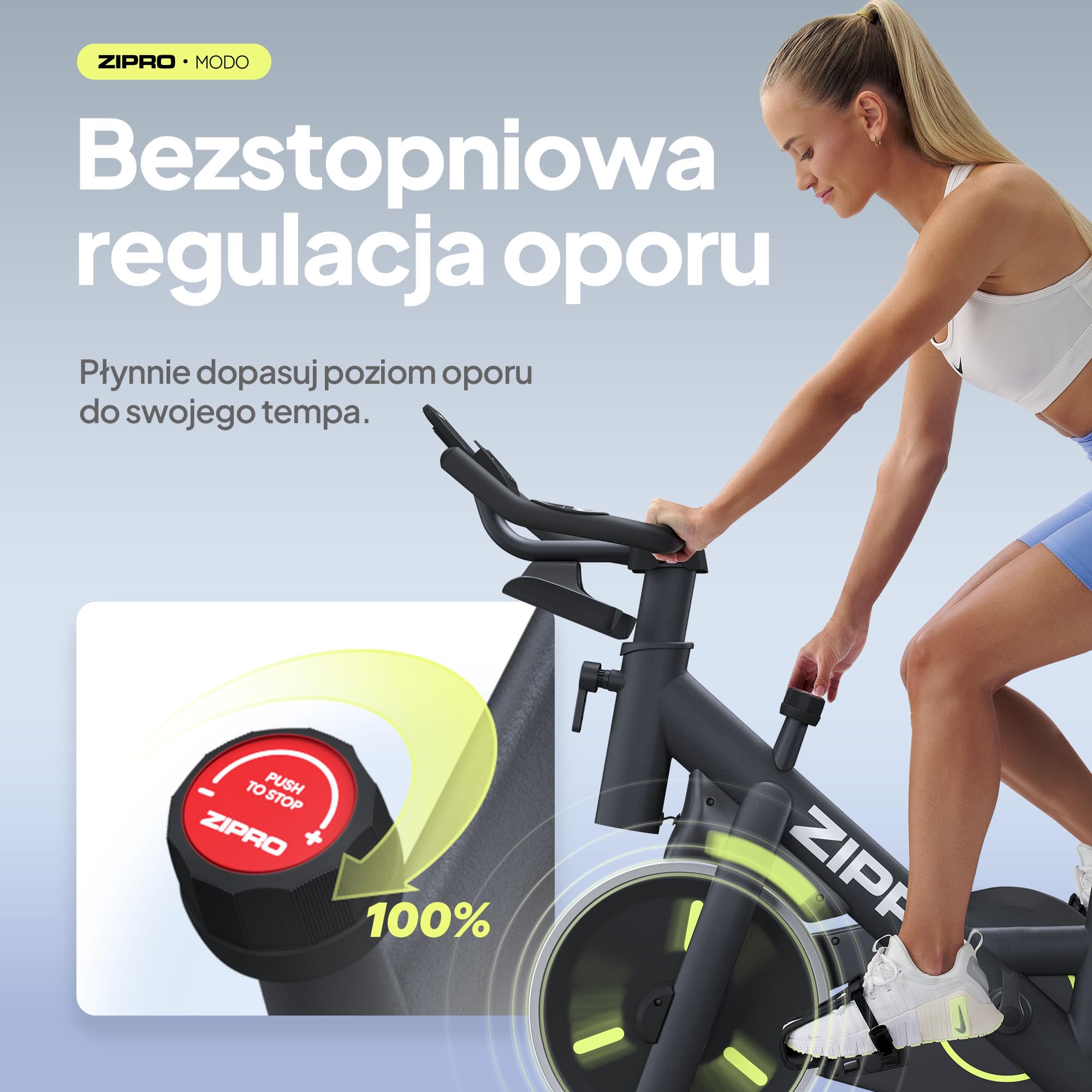 ZIPRO Rower Stacjonarny do Treningu Cardio Nóg w Domu Pomieszczeniu z Uchwytem na Bidon Wyświetlaczem LCD Cichy max 120kg Opór Mechaniczny Ergonomiczne Siodełko Regulowana Wysokość – MODO