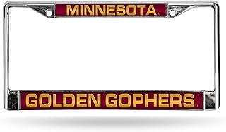 Rico Industries NCAA Unisex-Adult Laser Cut Inlaid Standard Chrome License Plate Frame