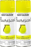 Vista 13 de Rust-Oleum 342571 aerosol de pintura fluorescente especial, 11 onzas, amarillo