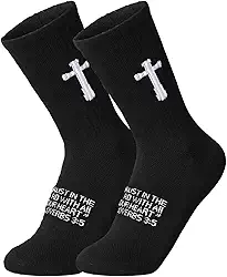 Meias cristãs de oração, presentes criativos de aniversário para pai, homens, marido, avô, mulheres, presentes de Natal para o Dia dos Pais