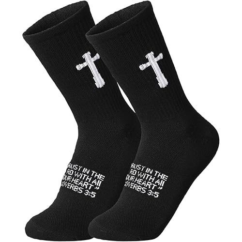 Christian Socks Prayer Socks Birthday Creative Gifts for Dad, Men, Husband, Grandpa, Women Father's Day Christmas Gifts